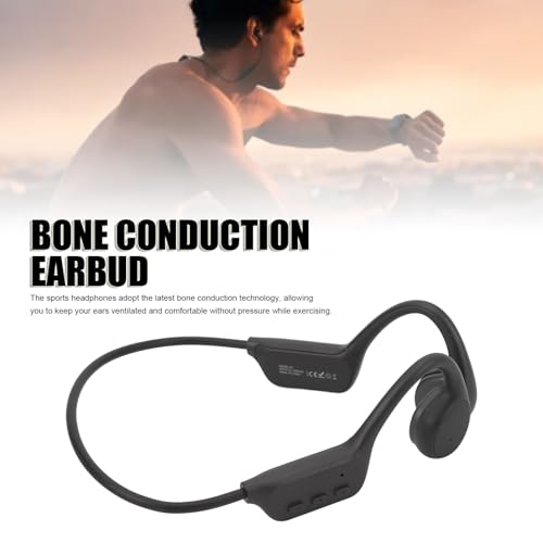 Bone Conduction Headphones, Open Ear IPX8 Water Proof Swimming Earphone, Lightweight Sports Noise Cancellation Headset for Running Cycling