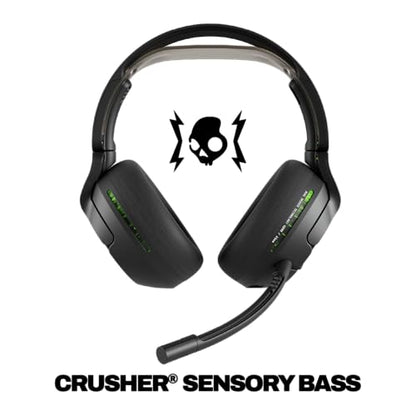 Skullcandy Crusher PLYR 720 Wireless Gaming Headset - Digi-Black Xbox | THX Spatial Audio, Multi-Sensory Crusher Bass, Removable Microphone, PC, PlayStation, Nintendo, Multi-Platform, Open-Back - color: Digi-Black Xbox