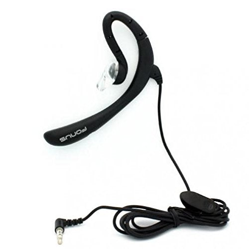 Compatible with Galaxy S10, S10e, S10 Plus - Wired Headset Mono Hands-Free Earphone 3.5mm Headphone Boom Microphone Single Earbud [Black] Works with Samsung Galaxy S10, S10e, S10+