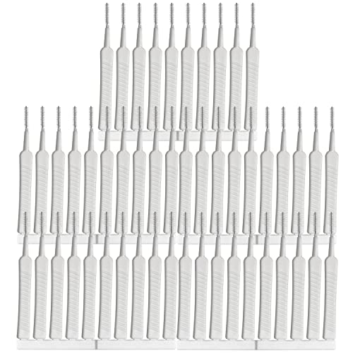 MEETOOT 50pcs Multifunctional Mobile Phone Charging Port Cleaning Brush 65mm Dust Shower Hole Cleaning Mini Brush Bendable Mini Soft Round Brushes