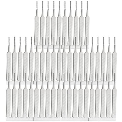 MEETOOT 50pcs Multifunctional Mobile Phone Charging Port Cleaning Brush 65mm Dust Shower Hole Cleaning Mini Brush Bendable Mini Soft Round Brushes