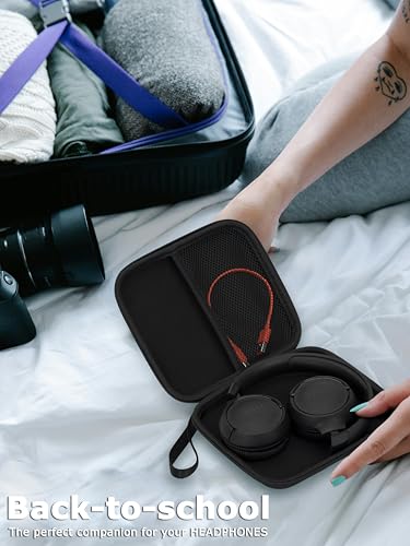 Ginsco Ultra-Slim Case Compatible with JBL Tune 510BT Bluetooth Headphones, with JBL Tune 520BT/670NC Live 460NC, Wireless On-Ear Headphones, Travel Carrying Headphone Case (Black) - color: Black