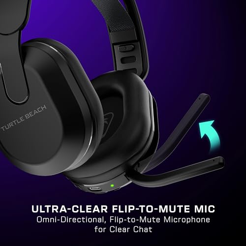 Turtle Beach Stealth 500 Wireless Multiplatform Gaming Headset Renewed PC | PS5, PS4, PlayStation, Bluetooth, 40mm Drivers, Rechargeable 40-Hr Battery, Flip-to-Mute Mic, Memory Foam, Lightweight, Black - style: Stealth 500