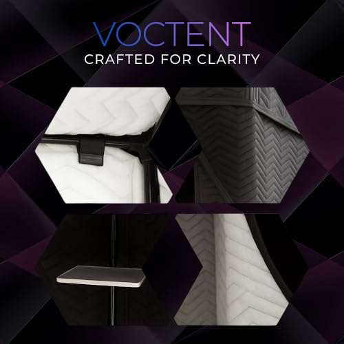 Portable Recording Booth for Home Studio, Vocal Booth for Voiceover | 670+ GSM sound blanket, polyester & non-woven layers, virgin fiberfill, echo reduction for podcast, voice acting & singing