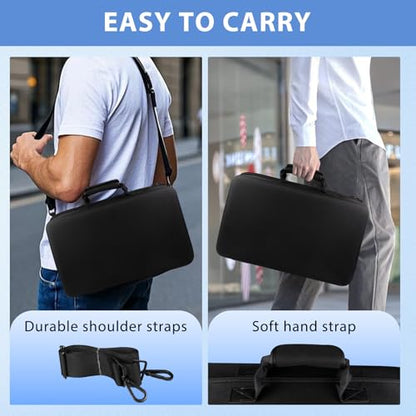 LVKAYCE Hard Shell Carrying Case Compatible with PS5 SLIM 2023 | Travel Storage Bag, Organizer Protective Cases for Play Station 5 Slim Console Controllers Headset and Gaming Accessories - size: PS5 SLIM