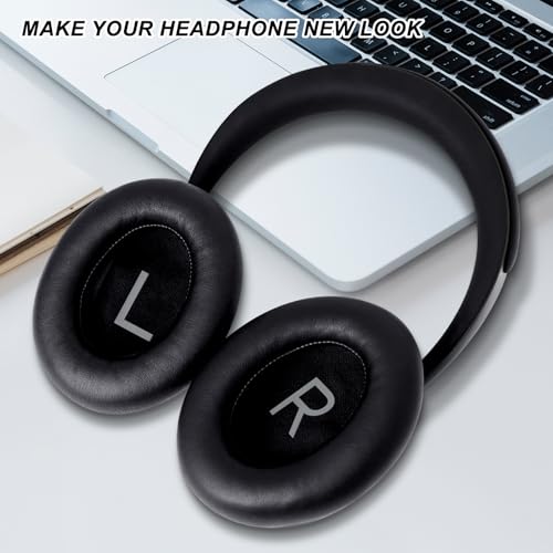 GEVO Ear Pads Replacement for Bose NC700, Black | Earpads for Bose Noise Cancelling Headphones 700, Soft Protein Leather, High-density Memory Foam - color: Black