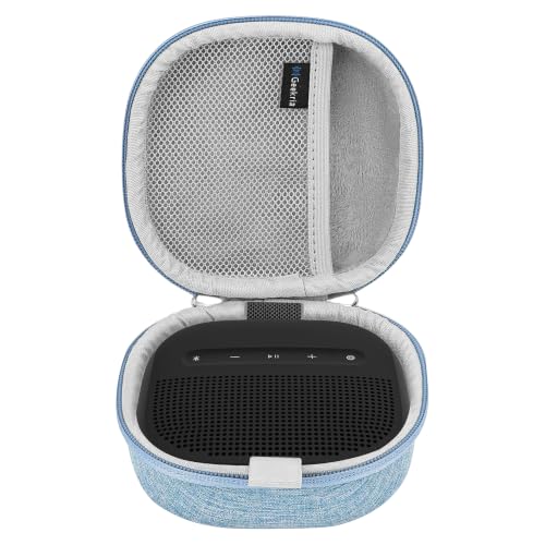 Geekria Hard Shell Carrying Case Compatible with Bose SoundLink Micro II Bluetooth Speaker, Portable Travel Bag with Cable Storage, Protective Cover with Keychain Hook (Blue) - color: Blue