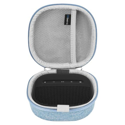 Geekria Hard Shell Carrying Case Compatible with Bose SoundLink Micro II Bluetooth Speaker, Portable Travel Bag with Cable Storage, Protective Cover with Keychain Hook (Blue) - color: Blue