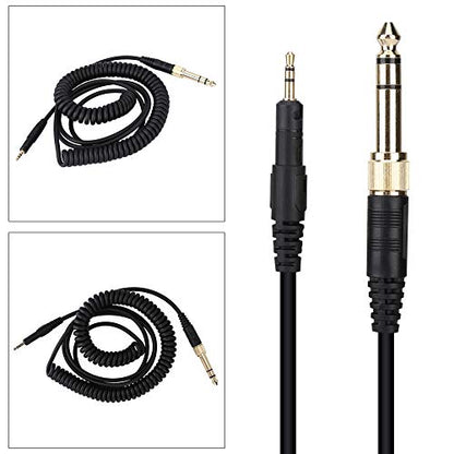 YUYTE Earphone Cable, Headphone 160CM Headphone Extended Cable for ATh M50x M40x M70x - Cord with GoldPlated Plugs for HighFidelity Sound