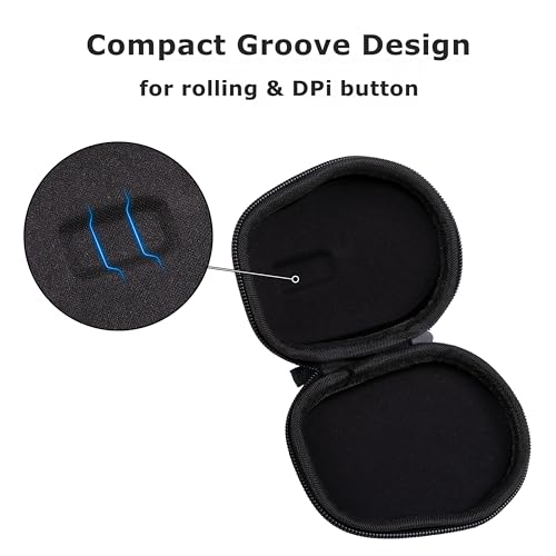 Ginsco Hard Travel Case Compatible with Logitech M720 Triathlon/M705 Marathon/M510/M550/M330/M317/M196/M185 Wireless Mouse, Universal Hard Shell Storage Case (Black, M) - color: Black, size: M