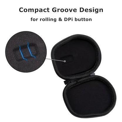 Ginsco Hard Travel Case Compatible with Logitech M720 Triathlon/M705 Marathon/M510/M550/M330/M317/M196/M185 Wireless Mouse, Universal Hard Shell Storage Case (Black, M) - color: Black, size: M