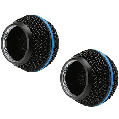 Generic RK265G Replacement Grille for Shure SLX2 Beta 58a Wireless Microphone with Windscreen, Dent-resistant Black, 2 Pack