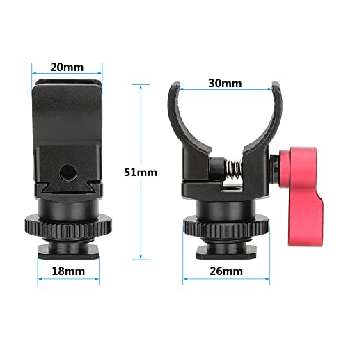 CAMVATE Shotgun Microphone Holder with Shoe Mount Adapter - 3138