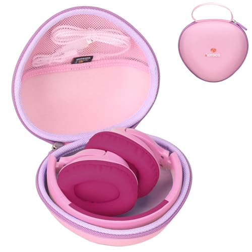 Aproca Pink Hard Storage Protective Case, for iClever BTH20 / Clever BTH18 Kids Bluetooth Headphones and Accessories - color: Pink