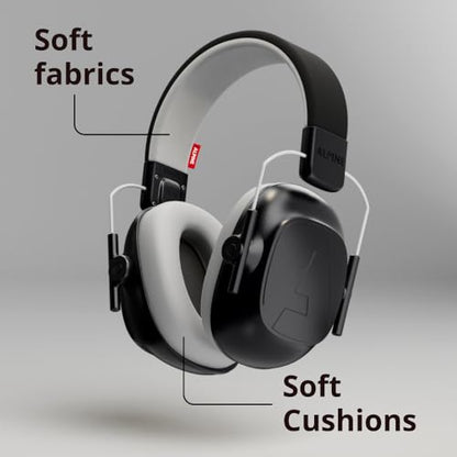 Alpine Muffy Kids Ear Muffs for Kids Ear Protection | 3-16 Years | Autism Sensory Products | 22dB Sound Reduction | Kids Noise Cancelling Ear Muffs | Noise Reduction Headphones for Kids - color: Black