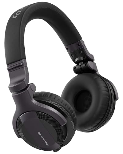 Pioneer DJ HDJ-CUE1 DJ Headphones - Black Bundle with Case and Austin Bazaar Polishing Cloth - color: HDJ-CUE1, style: Black