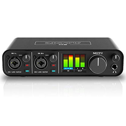 Motu M2 2x2 USB Audio Interface with Studio Quality Sound Bundle with Aston Microphones Element Microphone Bundle, Kellards XLR-P20T Pro 20 ft XLR Microphone Cable