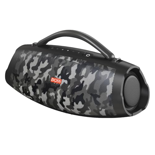 DOSS Extreme Boom Pro D200 240W Peak Outdoor Bluetooth Speaker | 120W Deep Bass, 26hr Playtime, IPX6 Waterproof, Beat-synced Lights, Stereo Pairing , for Camping Beach Tailgate Backyard