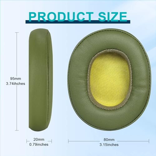 Replacement Ear Pads for Skullcandy Crusher Wireless/Evo/Hesh ANC/EVO/Crusher ANC, Headphones Ear Cushions Covers for Skullcandy Venue Wireless ANC Headset Accessories Ear Cups Repair Parts (Green) - color: Green