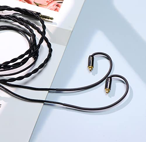Linsoul Tripowin Zombur 4N OFC in Ear Monitor Cable, 3.5mm Plug, 1.25m | High Purity Oxygen Free Cable HiFi Wired IEM Cable, Cotton Yarn Outer Layer, for Musician Audiophile, w/ Mic, MMCX - size: MMCX, style: With Mic