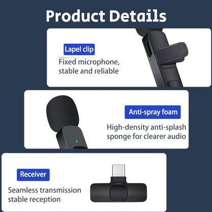Professional Lavalier Lapel Microphone for iPhone, Mini Video Recording Mic for Interview Video Podcast Vlog YouTube & Livestream, Noise Reduction, Plug & Play (Lightning Port)