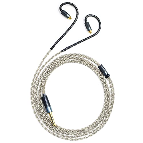 6N Single Crystal Silver 2.5mm/3.5mm/4.4mm Upgrade/Replacement Earphone Cable for Sennheiser IE200 IE300 IE600 IE900 (L-3.5mm Plug) - color: L-3.5mm