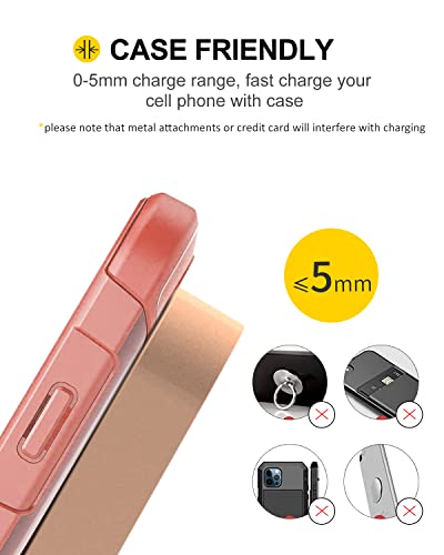 Z1 Wireless Charger Wireless Phone Charger Stand 10W Max Compatible with Apple iPhone 12/12 Pro Max/ 11Pro/11Pro Max/XR/XS Max/XS/X/8/8Plus, Samsung Galaxy - color: 1 Pack Pink