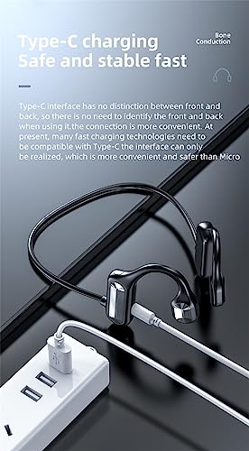 Bone Conduction Headphones - 2024 New Waterproof Bone Conduction Head Phones with Mic, 5.3 Open-Ear Earbuds Sports Headphones Ear Bone Running Music Headphones (Green) - color: Green