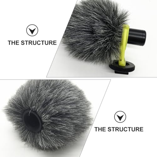 VANZACK Microphone Windscreen Cover Windproof Furry for Camera Microphones Enhanced Sound Reception Durable Protection for Outdoor Use Compatible with Various Models