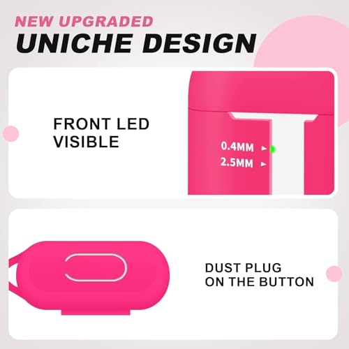 for AirPods 1/2 Case Cover,Come with Cleaner Kit,Soft Skin Silicone Case Cover with Keychain,Full Protective Case for Men and Women,Compatible with AirPods 2nd 1st Generation Case,Rose Pink - color: A6-Rose Pink