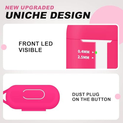 for AirPods 1/2 Case Cover,Come with Cleaner Kit,Soft Skin Silicone Case Cover with Keychain,Full Protective Case for Men and Women,Compatible with AirPods 2nd 1st Generation Case,Rose Pink - color: A6-Rose Pink