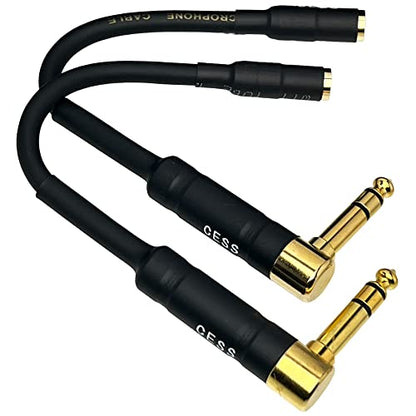 CNCESS 1/4 TRS 6.35mm Male to 3.5mm Female Stereo Headphone Audio Adapter
