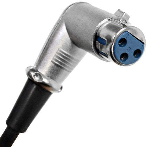 Seismic Audio - SAXRA50-2Pack - Two Pack of 50 Foot XLR Right Angle Male to XLR Right Angle Female Microphone Cables - 50 Foot Mic Cords - size: 50 Foot - 2 Pack