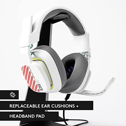 Astro A10 Gaming Headset Gen 2 Wired Headset, Over-Ear Gaming Headphones, Lightweight & Damage Resistant, Flip-to-Mute Microphone, 32 mm Drivers, Compatible with PS5, PS4, Nintendo Switch, PC - White