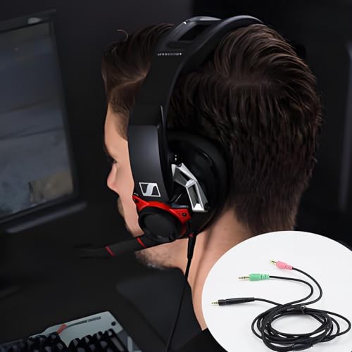 Alitutumao Replacement Aux Cable Aux Cord Compatible with Sennheiser G4ME ONE G4ME Zero, Game ONE, Game Zero, PC 373D, GSP 350, GSP 500, GSP 600 Gaming Headset to Xbox One PS4 PC and Smartphones
