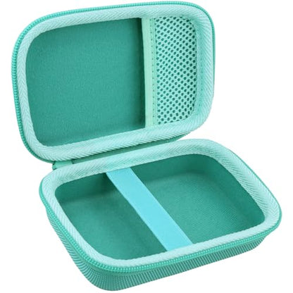 for JBL Go 5/4/3 Ultra Portable Speaker Hard Travel Case, Mint Green | Protective Storage Bag with Mesh Pocket & Hand Strap, Shockproof EVA Carrying Box, Soft Lining - color: Mint Green Case