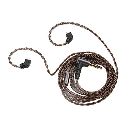 WW Replacement Earphone Cable, Oxygen Free Copper Headphone Upgrade Cable with Pre - Formed Ear Hooks, for TFZ TRN AS10 AS06 ZST ZS3 UE QDC CCA 2 - Pin 0.78mm