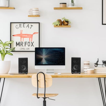 Edifier R33BT Active Bluetooth Computer Speakers - 2.0 Bookshelf Speaker - Powered Studio Monitor, Black - Pair