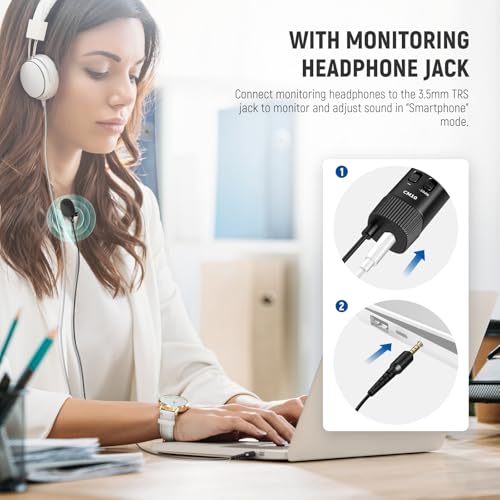 NEEWER 3.5mm TRRS Lavalier Lapel Microphone Plug & Play Mini Clip on Mic Omnidirectional Condenser for Camera Phone PC, Low Frequency Cut, Gain Control, Monitoring Headphone Jack, CM10 - style: CM10(1-Pack)w/3.5mm TRRS Plug