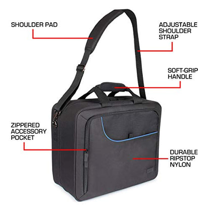 USA Gear DJ Mixer Travel Travel Bag Fits Yamaha MG10XU, MG06X, Mackie Mix8 8-Channel, Behringer Xenyx Q502USB, Adapters, Headphones, Laptops - Customer Interior, Water Resistant Exterior (Blue) - color: Blue