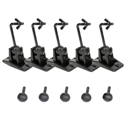 VideoSecu 5 Black Universal Satellite and Audio Speaker Mount Bracket for Wall or Ceiling MS40B5 WM6