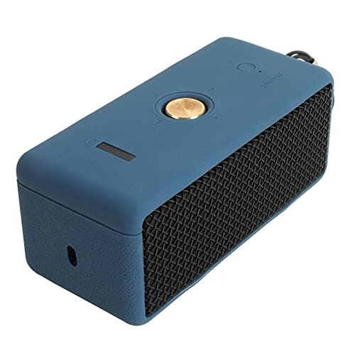 DAYJOY Soft Silicone Protective Bumper Frame Case Cover Compatible with Marshall EMBERTON Portable Bluetooth Speaker, Protective Skin Sleeve with Carabiner (Blue) - color: blue