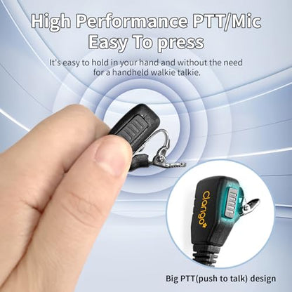 Walkie Talkies Earpiece with Mic 2 Pin Acoustic Tube Headset Compatible with, for Retevis RT22 RT68 Pxton Baofeng BF-888S BF-T26 Kenwood BTECH walkie Talkie, Two Way Radio Earpiece - color: KTDG-1
