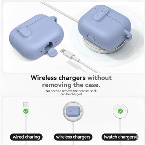 for Airpods 4th Case Cover,Come with Cleaner Kit,Soft Skin Silicone Case Cover with Keychain,Full Protective Case for Men and Women,Compatible with AirPods 4th Generation Case,Magnetic Lilac - color: C1-Magnetic Lilac
