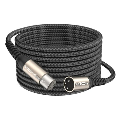 VIOY XLR Microphone Cable 6.6 FT, 3-Pin Male to Female Balanced Mic Cord - size: 6.6FT