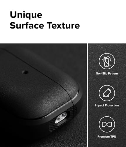 Ringke Onyx Magnetic for AirPods Pro 3 Case [Compatible with MagSafe] Oil & Dirt Resistant Feels Good in The Hand Non-Slip Lightweight Cover with Carabiner - Black - color: Black, size: AirPods Pro 3