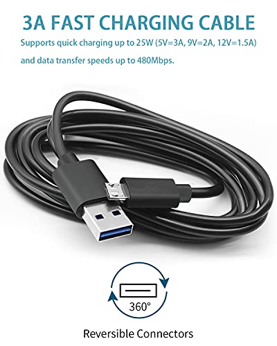 Charger Charging Cable Cord [USB-Micro, 5ft] for Logitech Ultimate Ears UE Speaker, Astro A50 A40 G933 G935 G633 Gaming Headset Headphone, Mouse Keyboard Harmony Remote Controls, and More