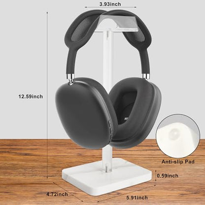 Acrylic Marble Headset Headphone Holders for Office Gaming Station - color: white