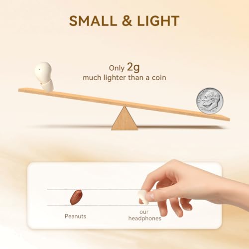 Yihou Small Invisible Mini Earbuds Ear Buds Hidden Discreet Sleep Flat Headphones Secret Low Profile Smallest Micro Sleeping Comfortable Tiny Earbuds Wireless Bluetooth for Work, Small Ear Canals - color: Black