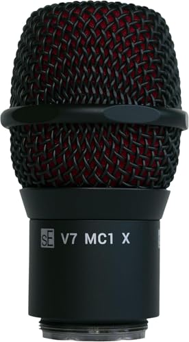 SE ELECTRONICS V7-MC1-X-BLK V7 X Mic Capsule for Shure Wireless System, Black | DMC7 X dynamic capsule with neodymium magnets and all-metal chassis for Shure transmitters, vocals and live performance - color: Shure - Instrument - Black, style: MC1 = Shure